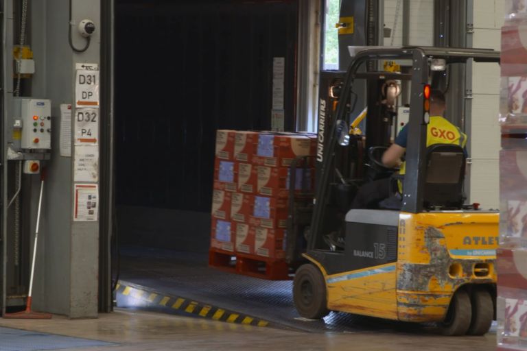 Kellanova Forklift into back of Lorry