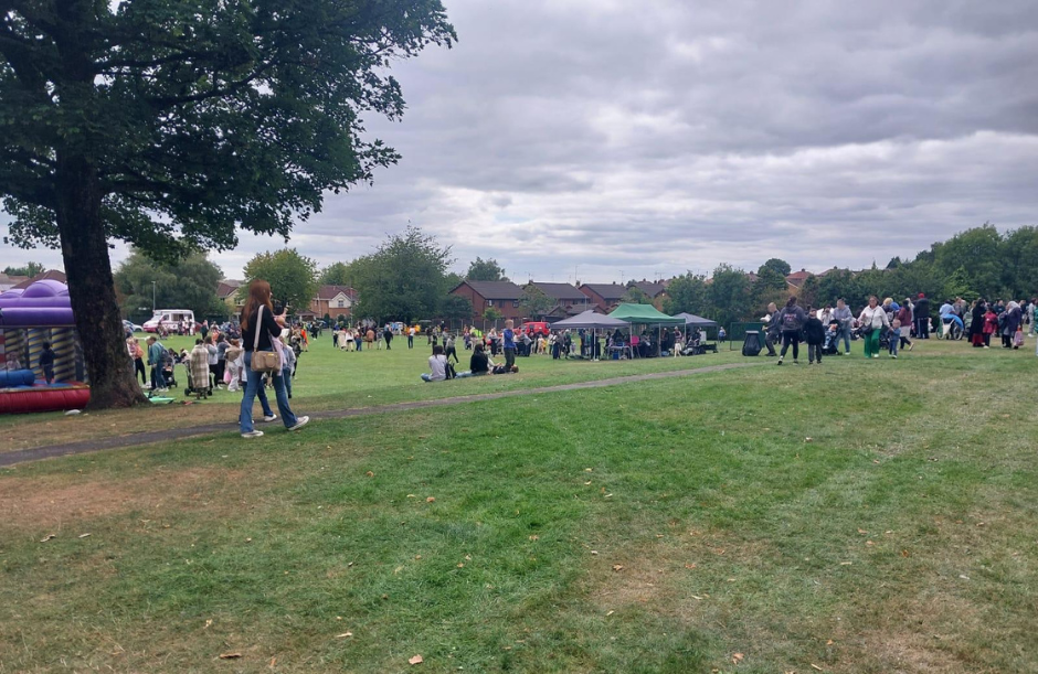Image shows wide shot of Cedar Park during Hurst Fest 2025