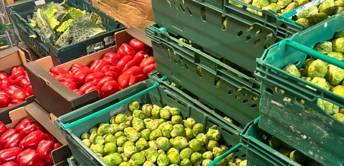 Image shows crates of Vegelicious vegetables